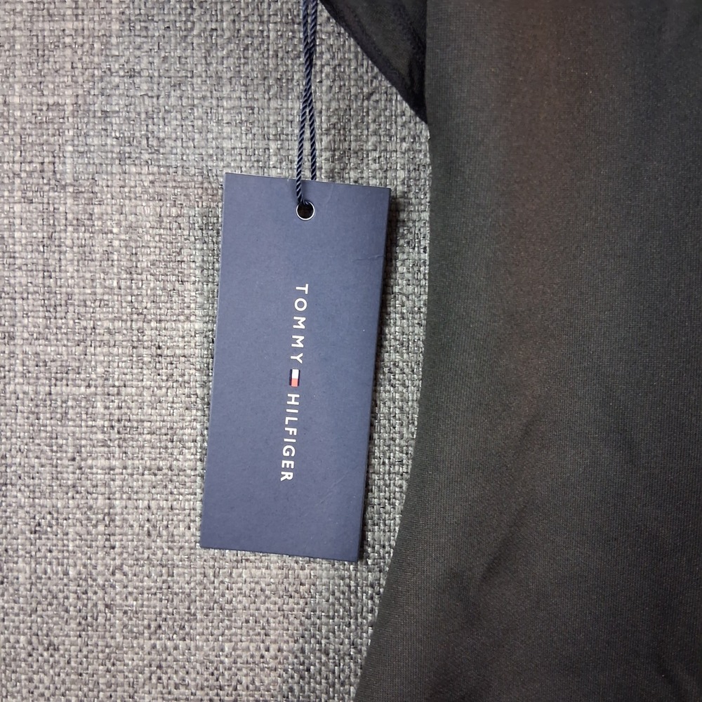 Tommy Hilfiger Black Ruffle Cap Sleeve Sheath Dress TD7S1ME1 Size 4 NEW - Picture 3 of 13